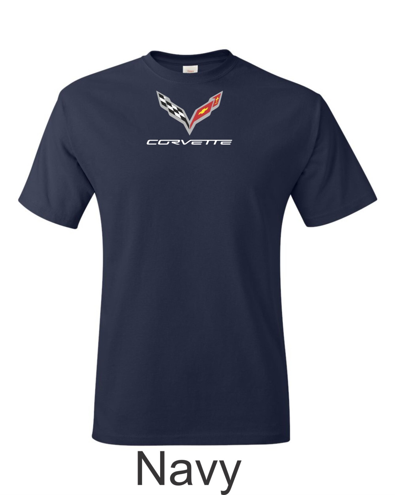 Corvette C7 Color Emblem Printed on Men’s Shirt. FREE SHIPPING !!!