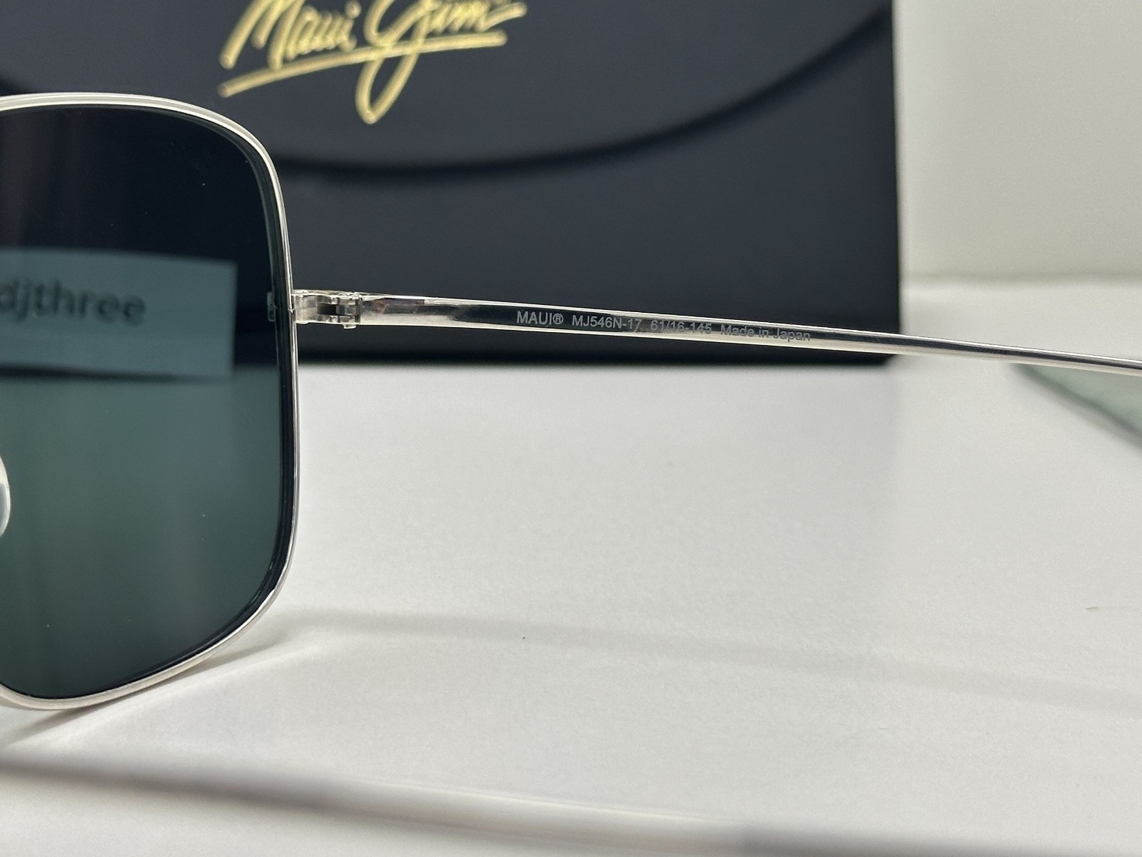 NEW Maui Jim TRITON chrome Titanium POLARIZED Grey Lens Sunglass 546-17