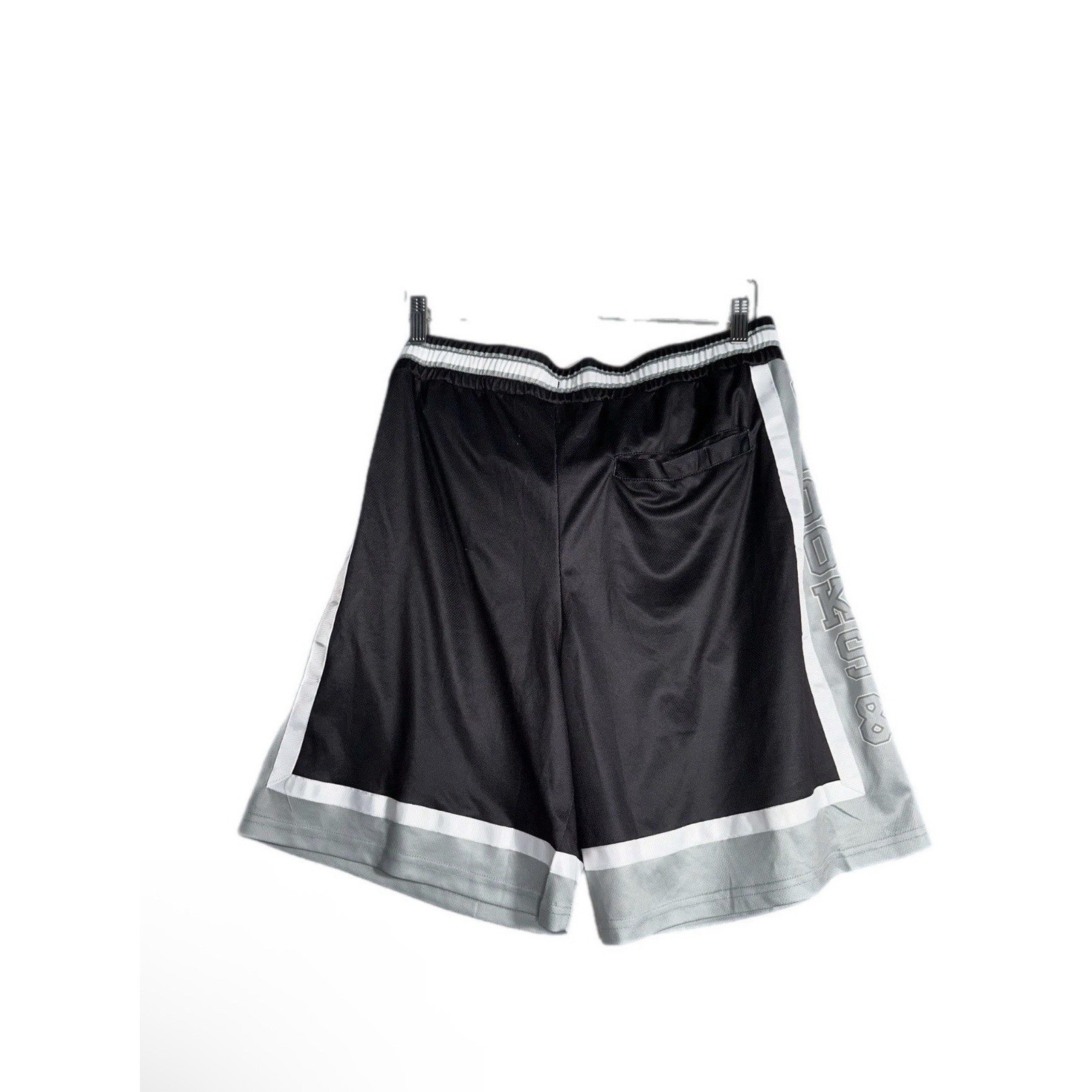 Nordstrom Crooks & Castles Mens NEW Black Mesh Varsity Embroidered Shorts Sz XL