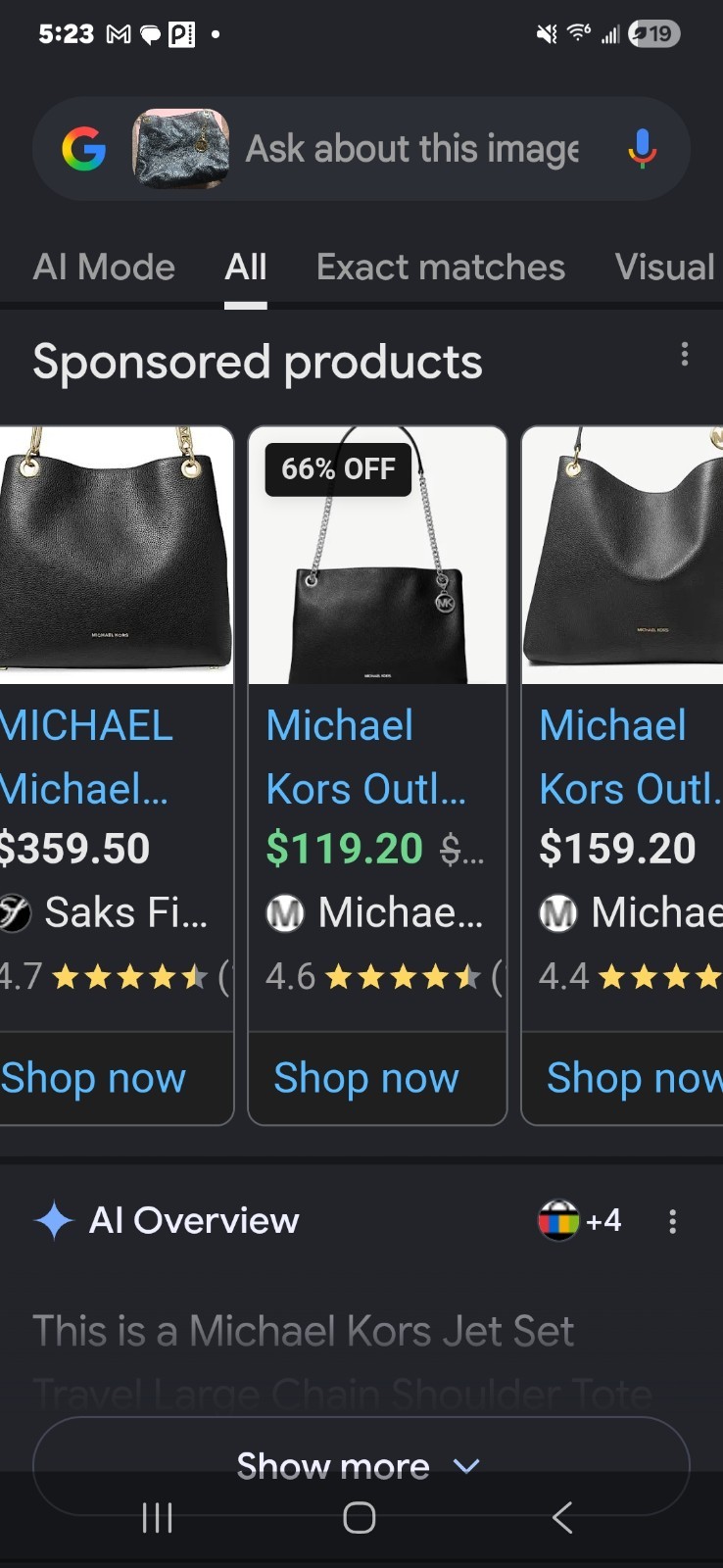 Michael Kors Black Pebbled Shoulder Bag, Gold Chain Strap, Zip/Magnetic, Charm