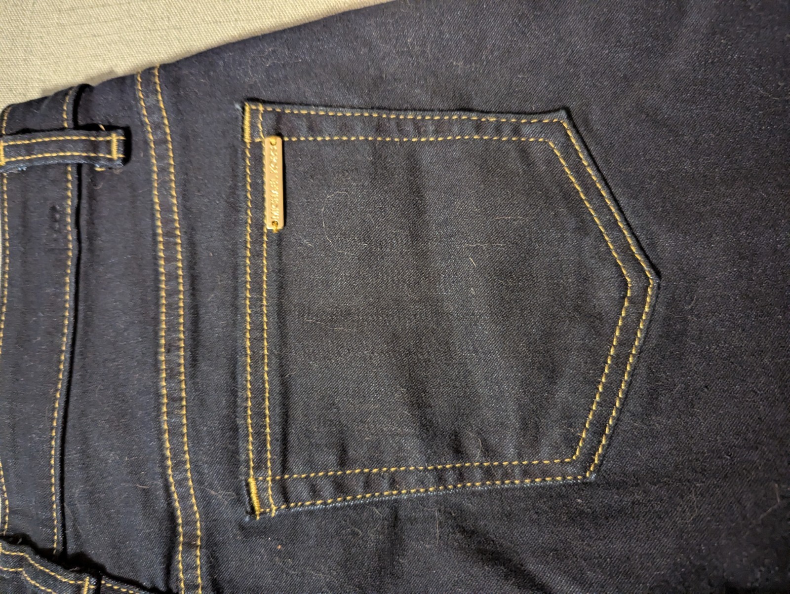 NWT Michael Kors MK Logo Izzy Skinny Jeans Basics Overdyed Indigo Pants Size 8