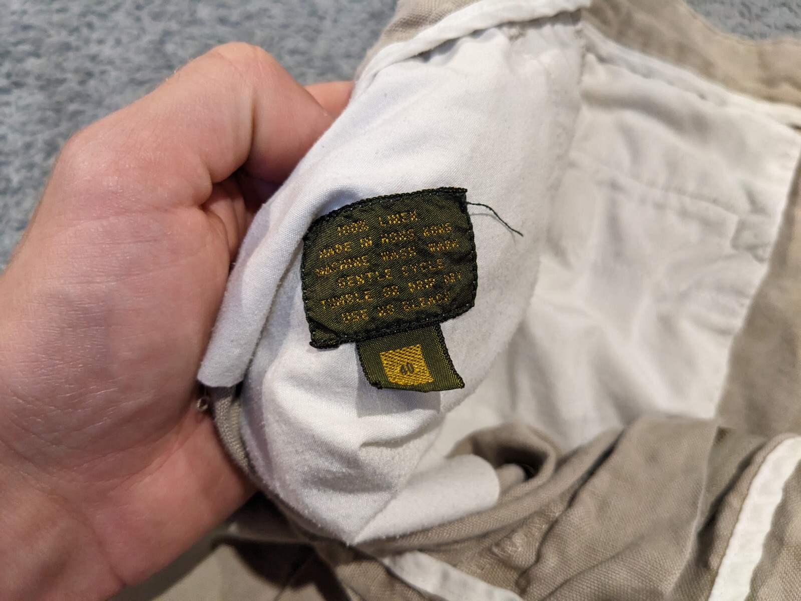 Evergreen Sport Linen Shorts Mens 40 (38) Vintage Natural Sportswear