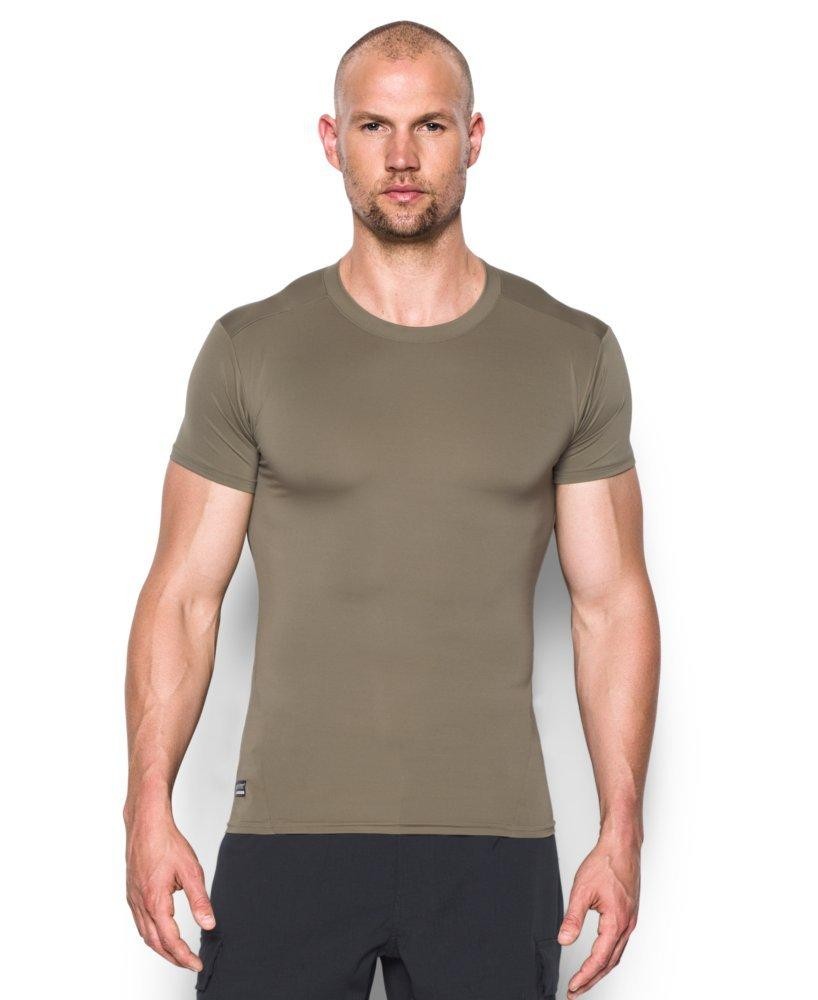 Under Armor Mens Tactical HeatGear Compression Shirt, Federal Tan
