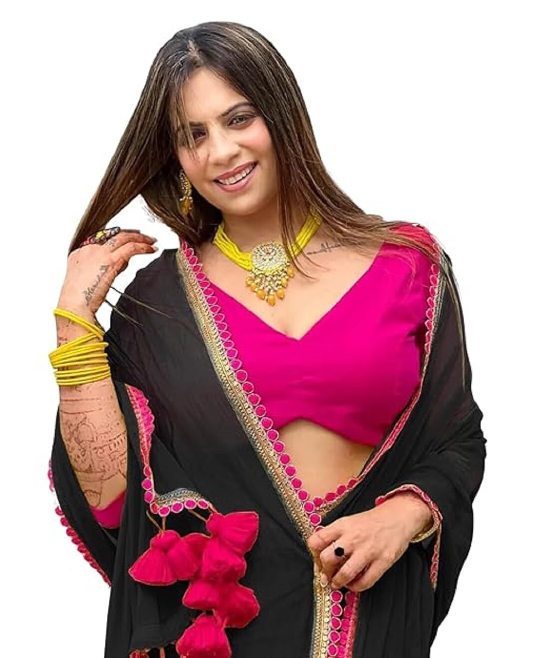 Black Georgette Designer Saree