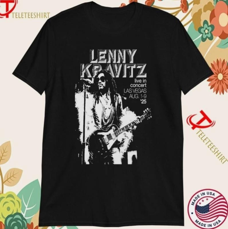 Lenny Kravitz Show Las Vegas Live In Concert 2025 Tour T-Shirts