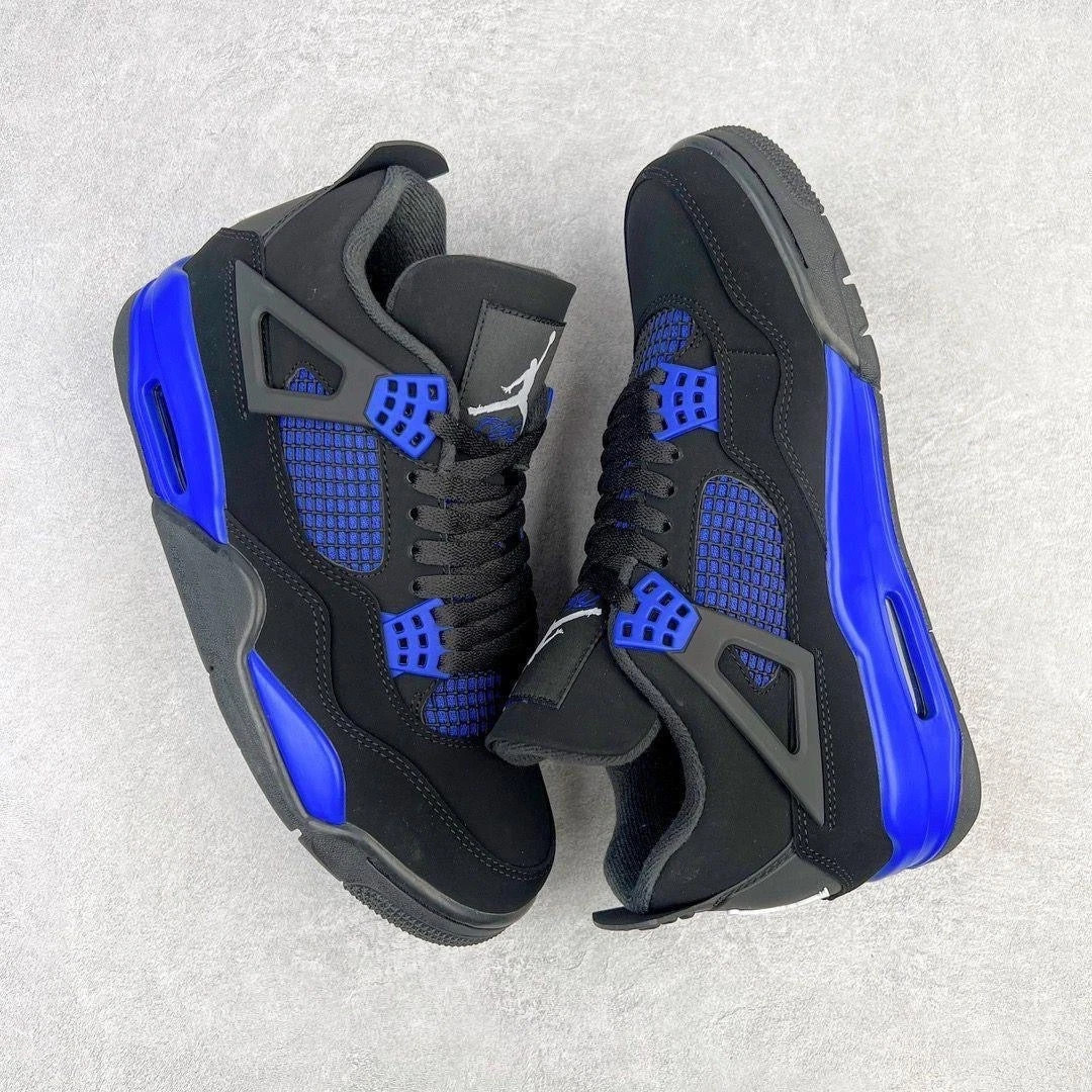 NEW Jordan 4 Retro Black Blue Thunder Men’s Size US 7-12