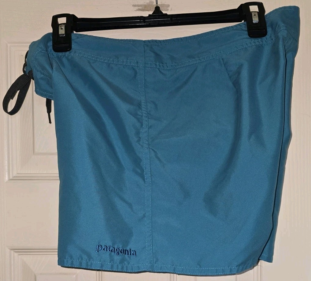 Patagonia Snap & Lace Up Tie Waist 5.5″ Shorts TEAL (Women’s Size 8) PRE-OWNED
