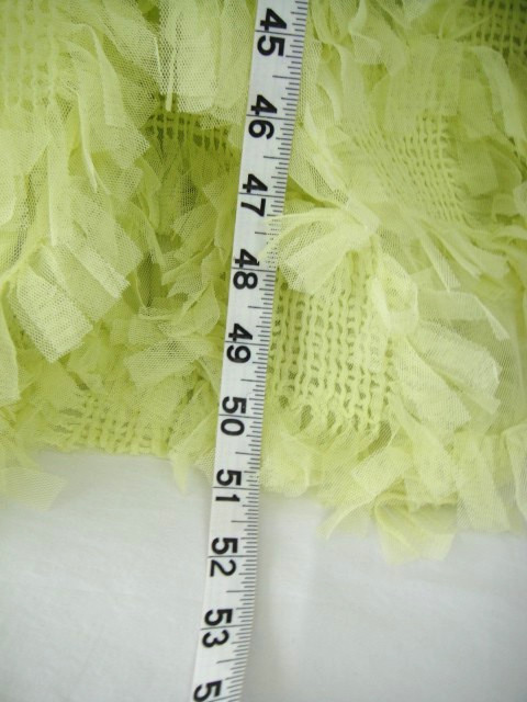 ASOS Edition Size 12 Apple Green Long V Neck Ruffle Pull Over Long Sleeve Dress