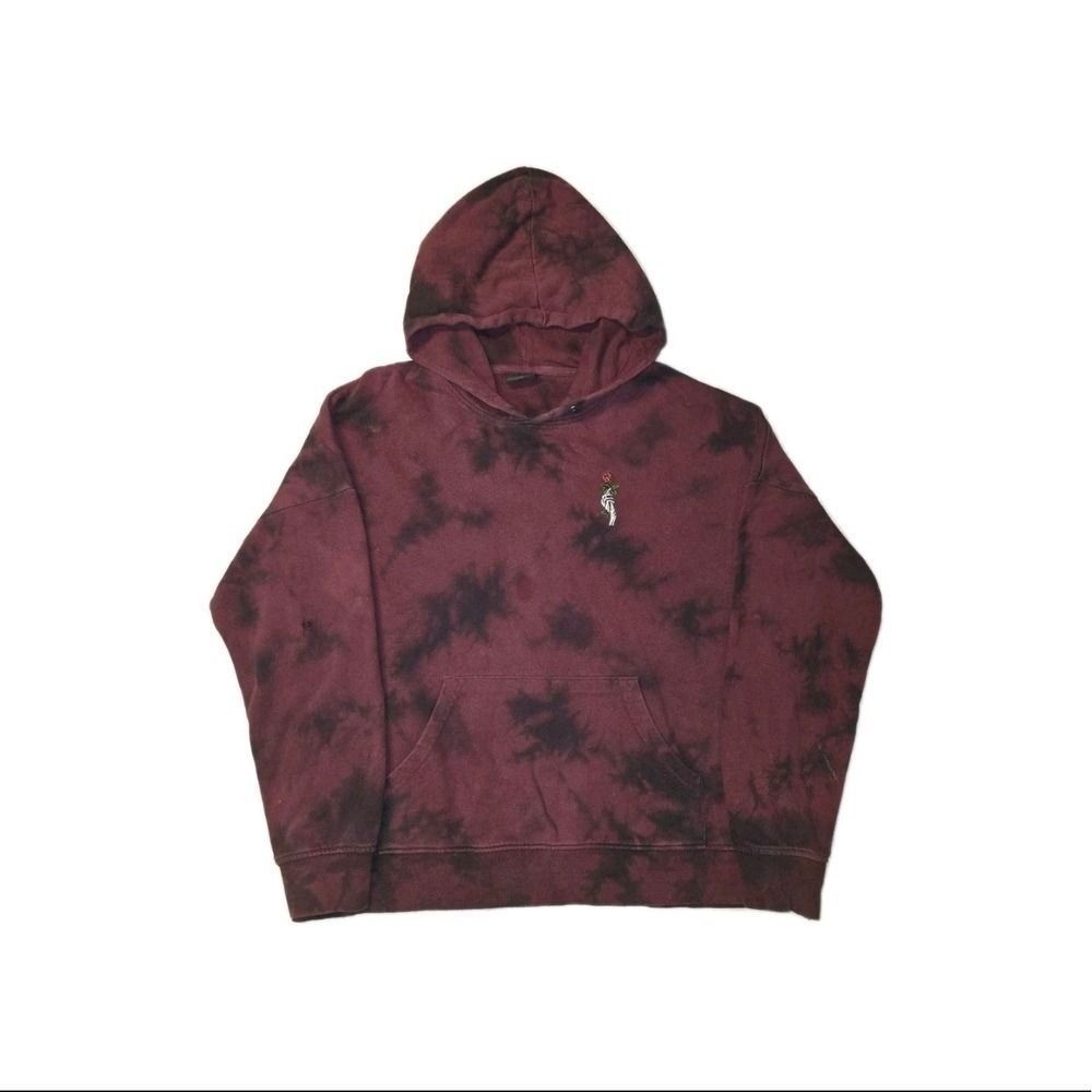 Empyre Fredia Skeleton Hand Cotton Tye Dye Size L Pullover Drawstring Hoodie