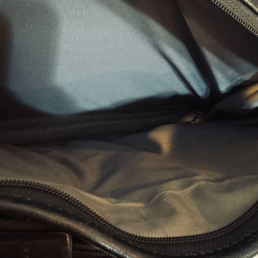 TUMI Alpha 2 Leather 2-Way Business Briefcase Laptop Bag 96141D2 Black 44cm