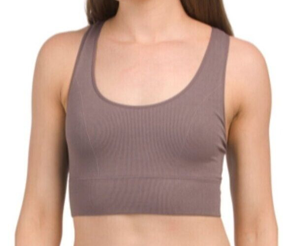 MAIDENFORM Bra Large Sparrow (Purple Brown) Seamless Lounge Tank NWT