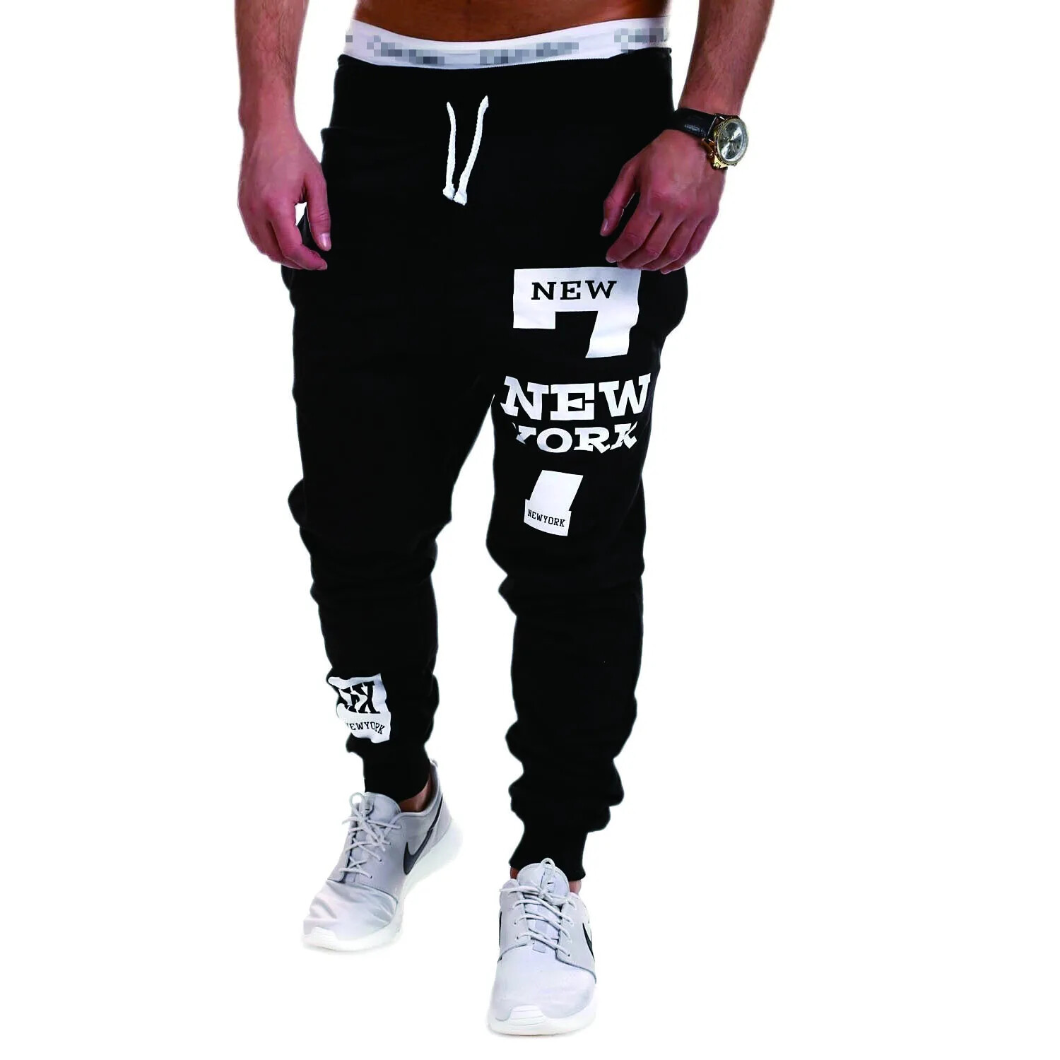 Men’s Trousers Hip-Hop Style Casual Sports Jogging Sweat-absorbing Sports Pants