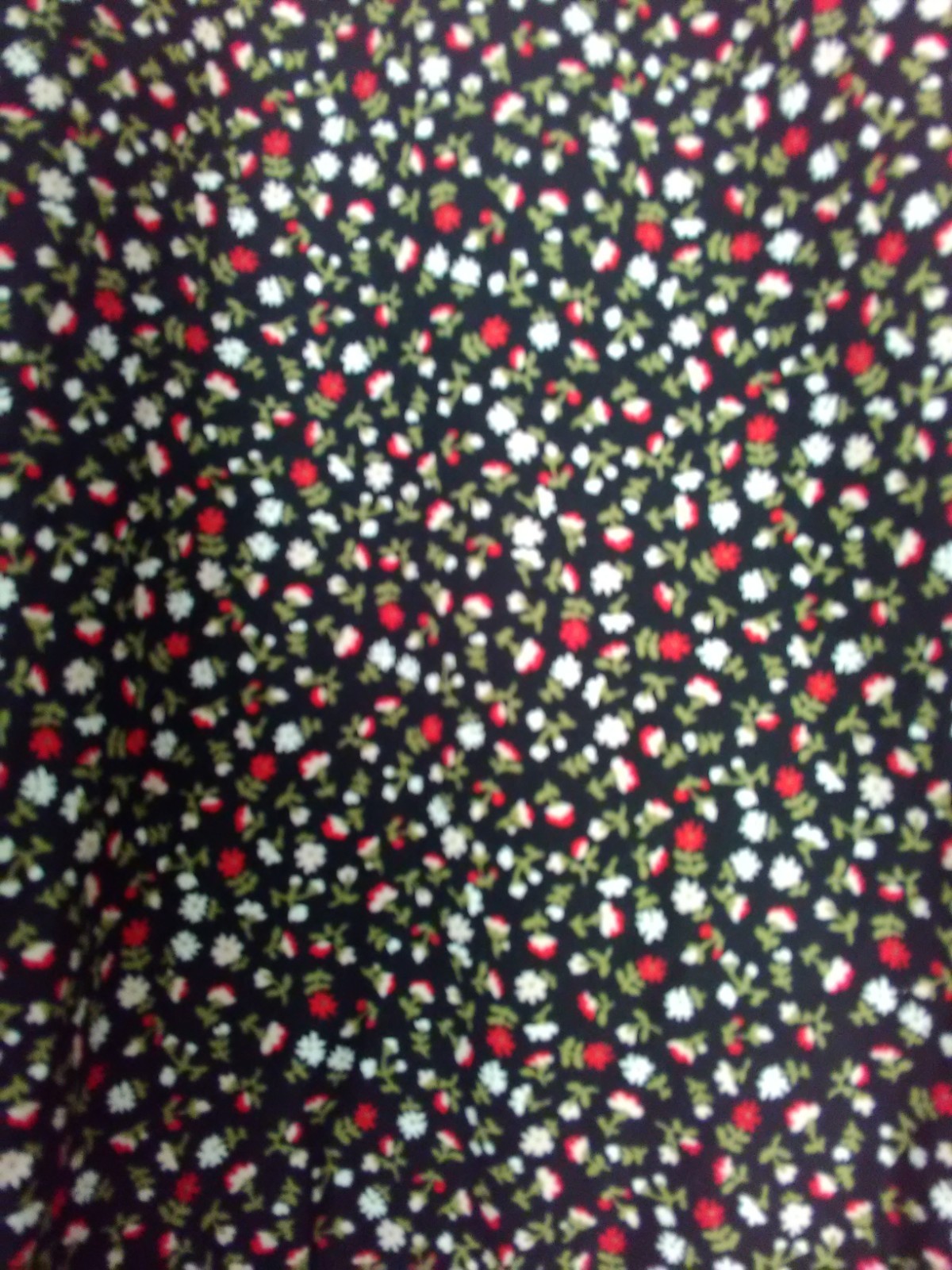 BLACK RED & WHITE COTTON MIX TIE-WAIST 3/4 LENGTH SLEEVE DRESS UK 14 LENGTH: 35″
