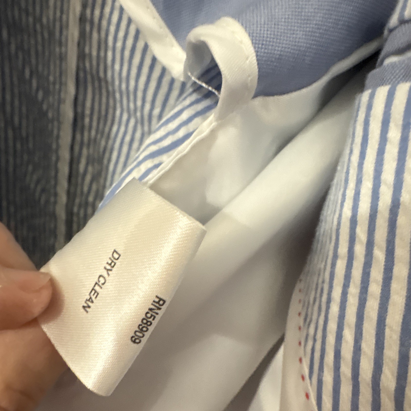 Cremieux Seersucker Pinstripe Jacket Size L. Excellent Condition.