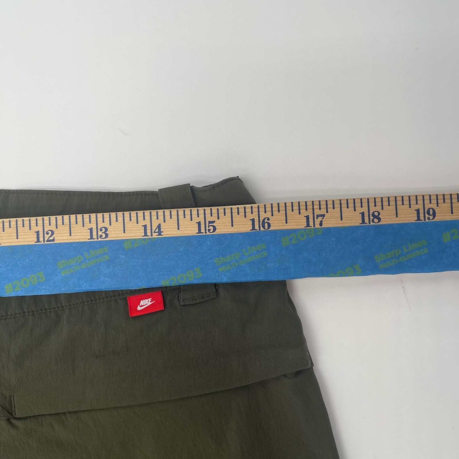 Nike Tech Pack Utility Shorts Mens 32 Olive Green Navy Blue Nylon Stretch 5895