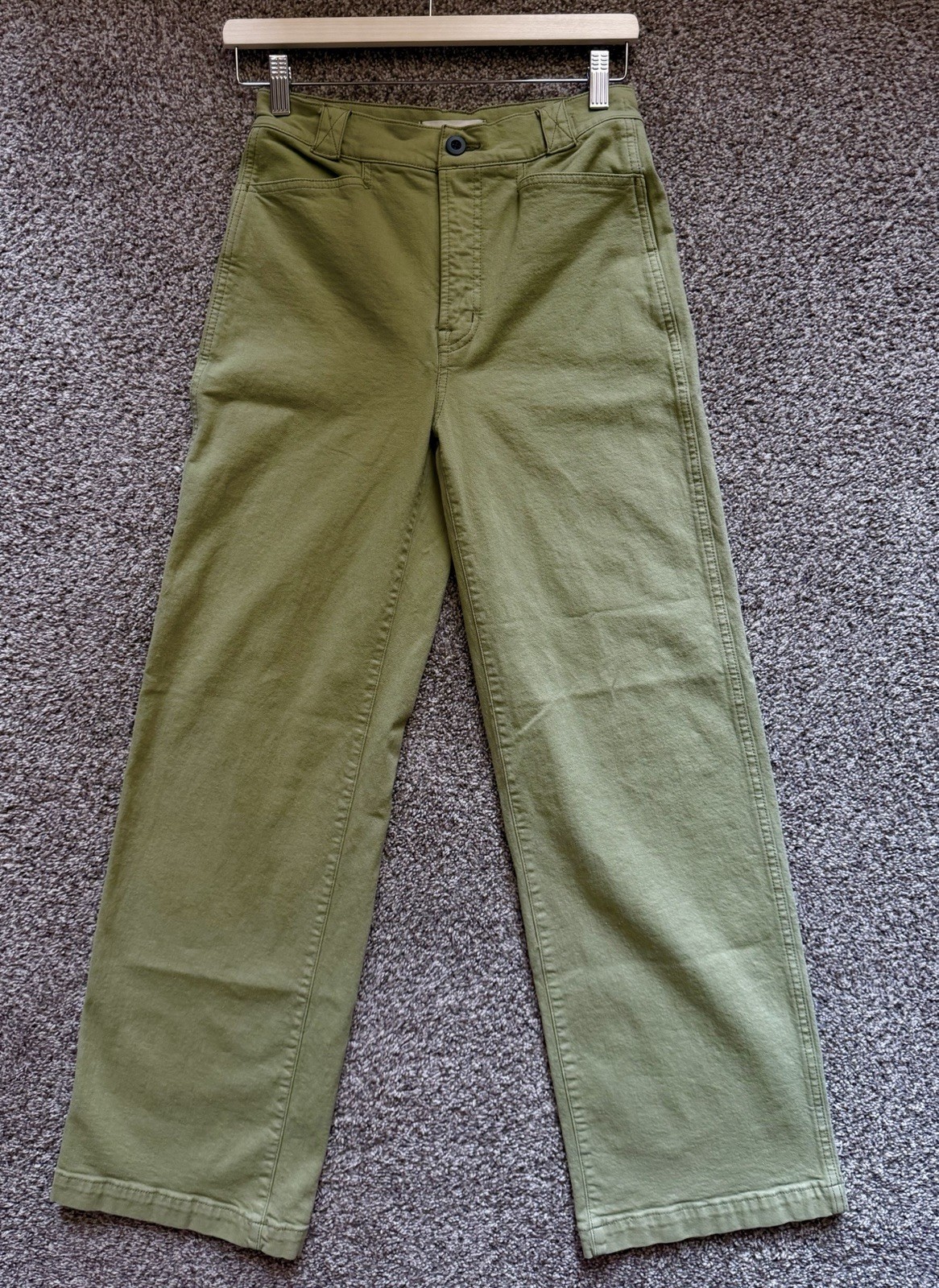Women’s Madewell The Emmett Wide-Leg Artichoke Green Pants – Size 25