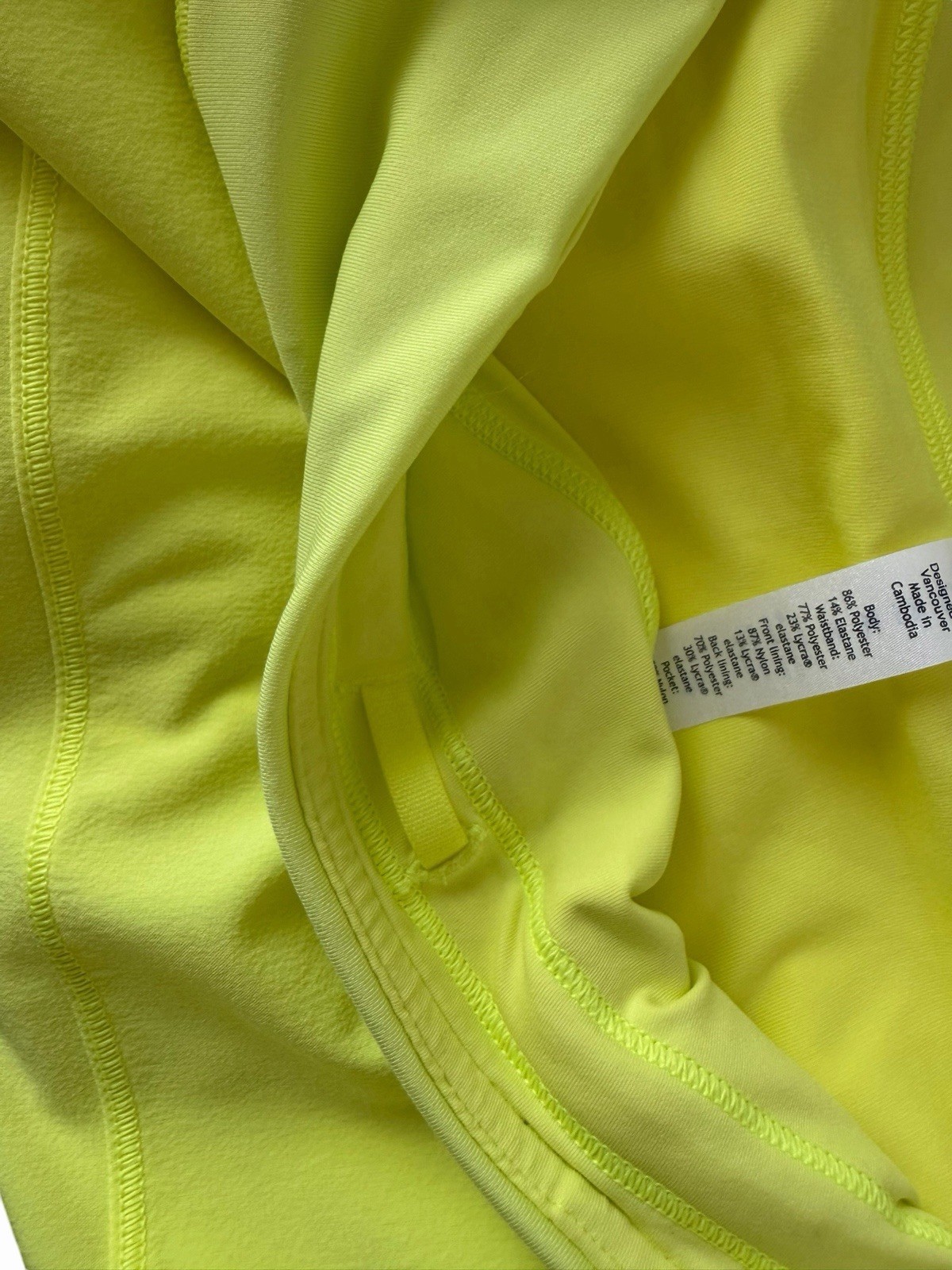 Lululemon Pace Rival Mid-Rise Skirt Skort Electric Lemon Yellow Size 14