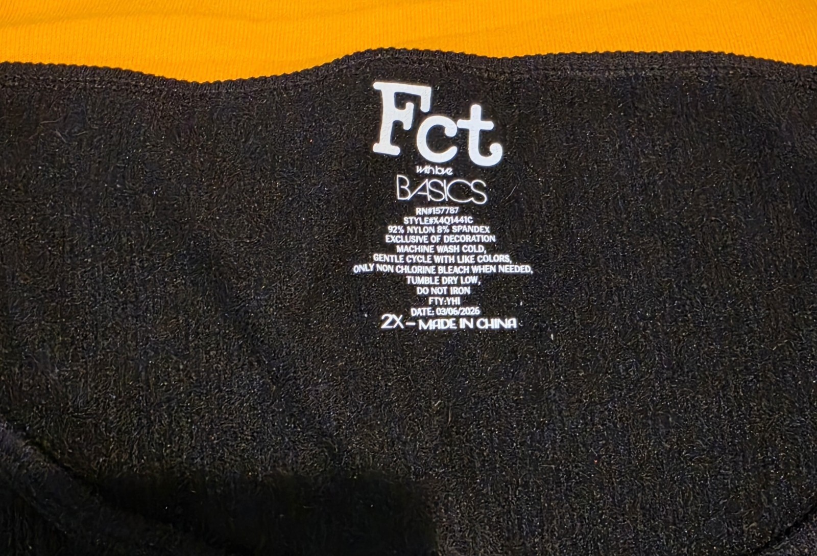 NWT Fct with love BASICS Womens Black Buckle Tank 92% Nylon 8% Spandex Sz 2X ✨️