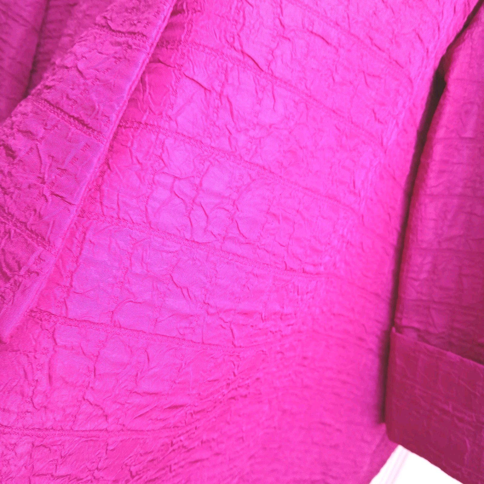 Joseph Ribkoff Signature Women Asymmetric Swing Jacket 16 Fuchsia Pink Church
