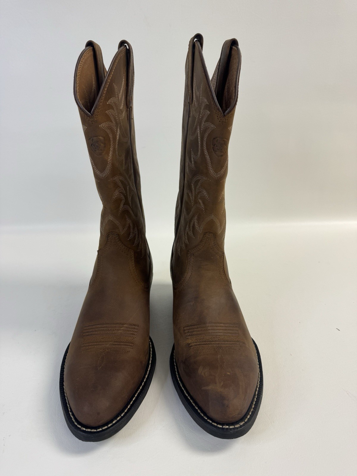 Men’s Ariat SZ 10B 34725 Heritage R Toe Western Brown Leather Boots 10002204
