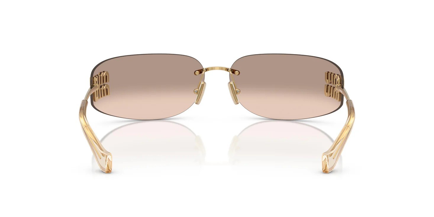 Miu Miu MU A51S Gold/Brown Gradient With Light Mirrored (5AK20P) Sunglasses