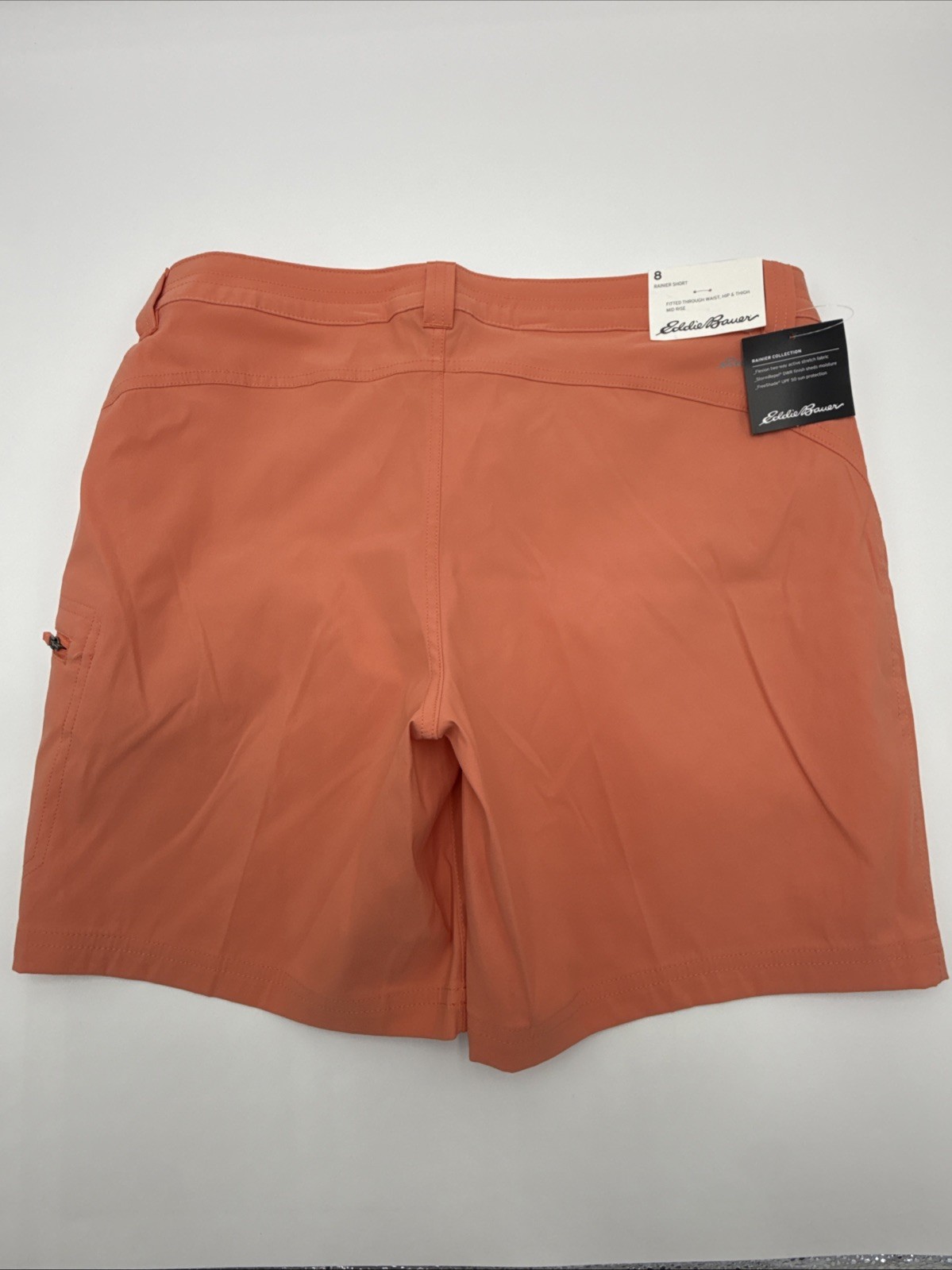$60 Eddie Bauer Women’s Rainier shorts- Coral – Size 8 (31”W) – NEW With Tags