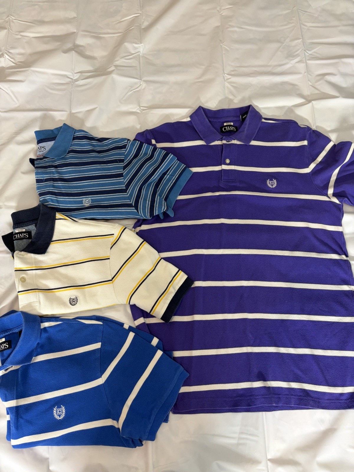 Vintage Chaps T Lauren Mens M Short Sleeve Striped Polo 80’s -90’s Golf Preppy