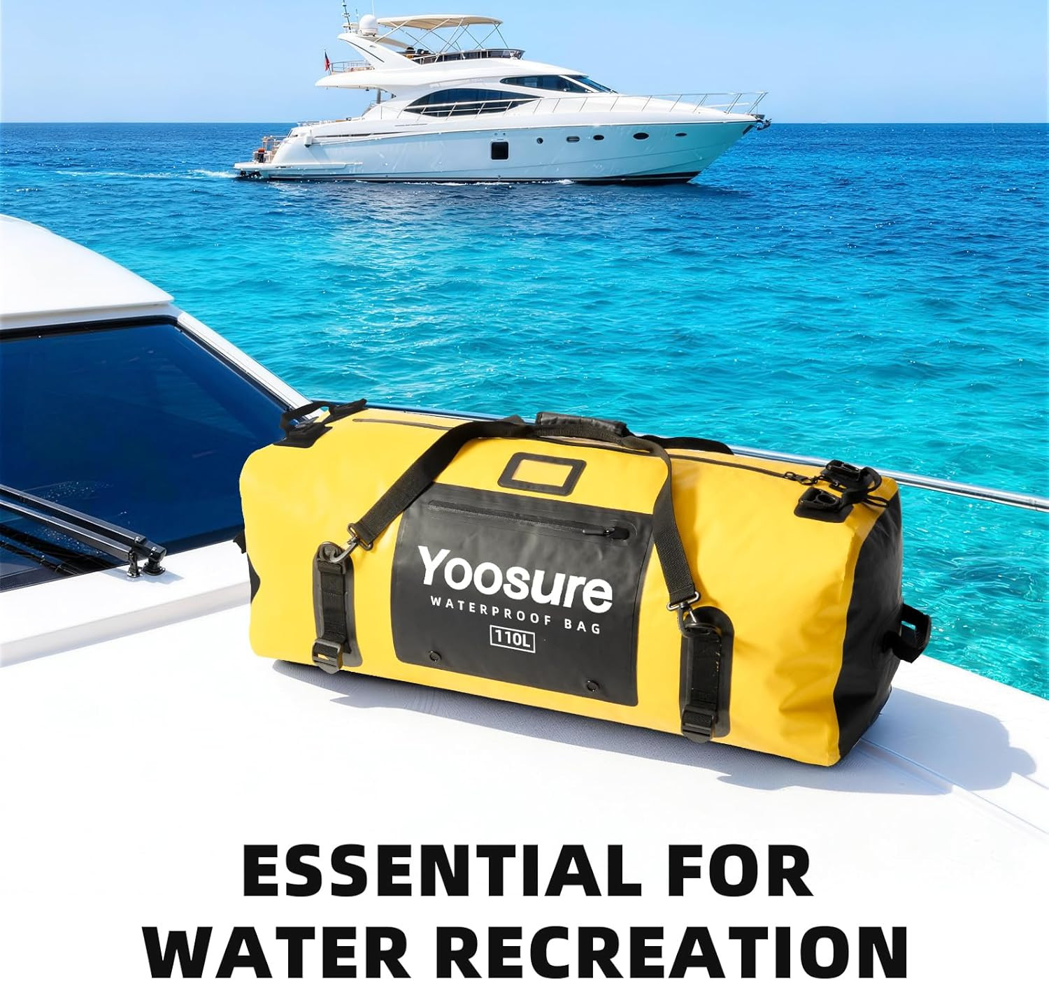 Airtight Zipper Waterproof Duffel Bag 110L- 700D PVC Dry Bag Extra Large Dry Bag