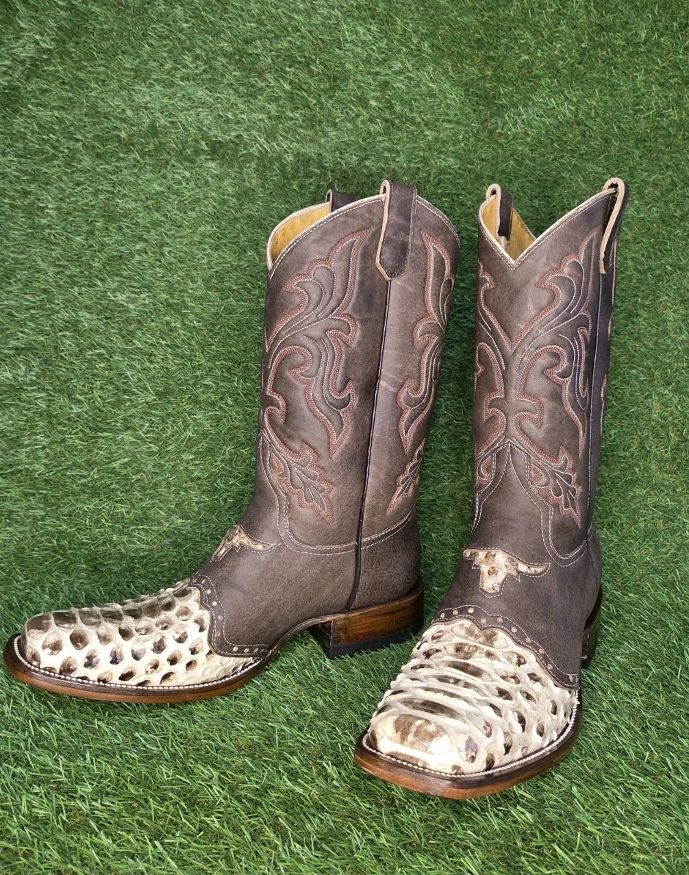 Mens New 100% Original Python Rodeo Toe Cowboy Boots All Sizes Available