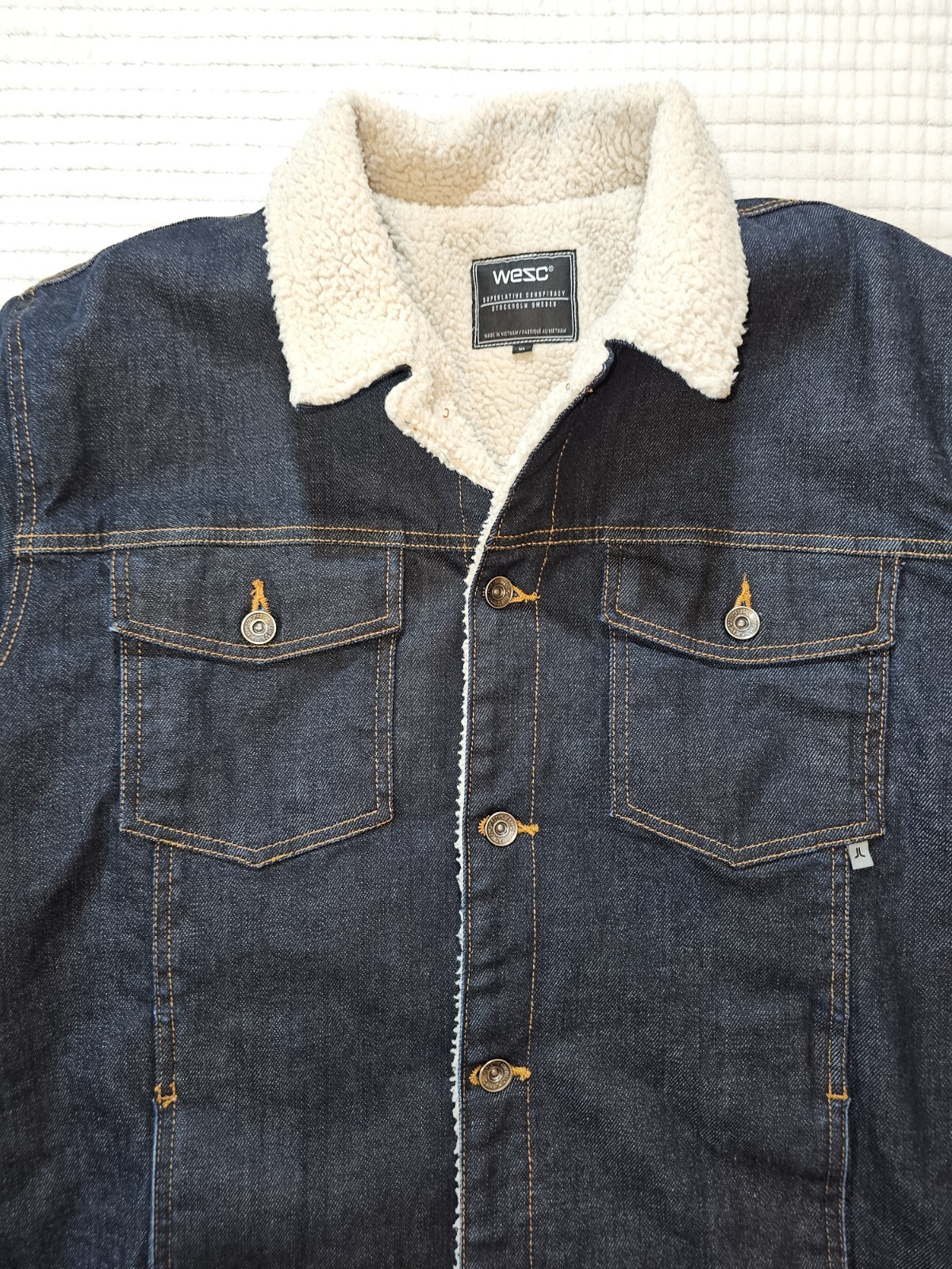 WESC Denim Men’s Jacket With Herpa Lining Size XL