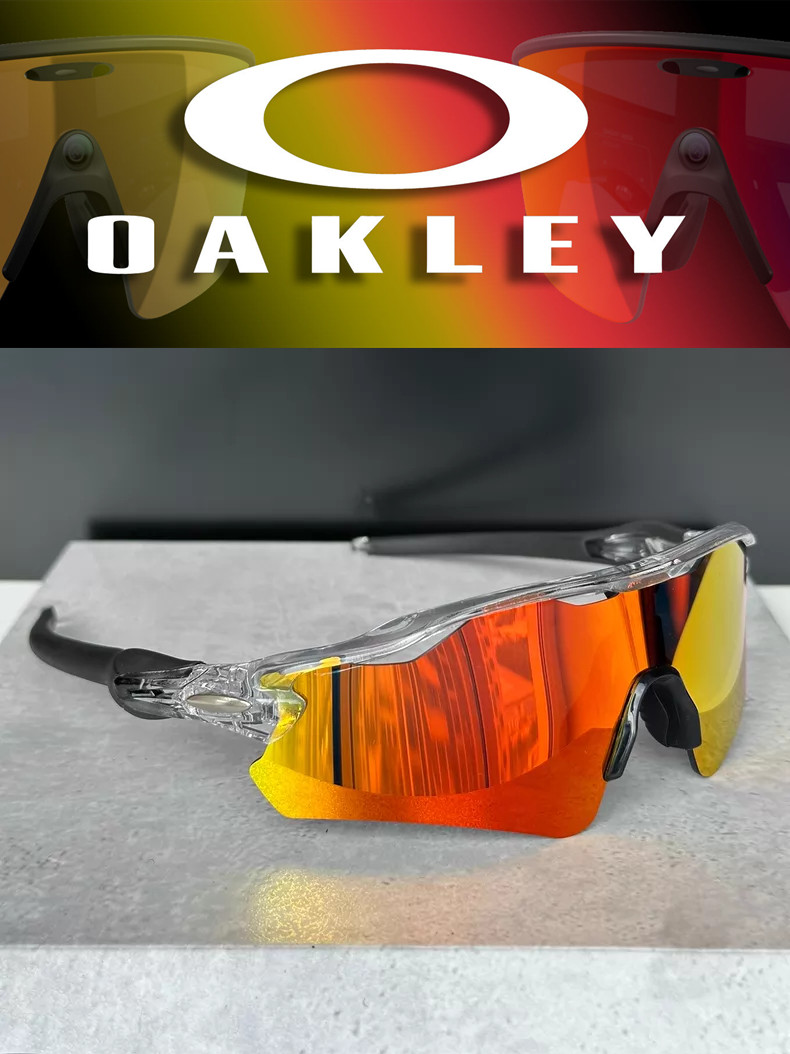 Oakley Radar Ev Path Sport Sunglasses OO9208 Clear Frame Ruby Lenses