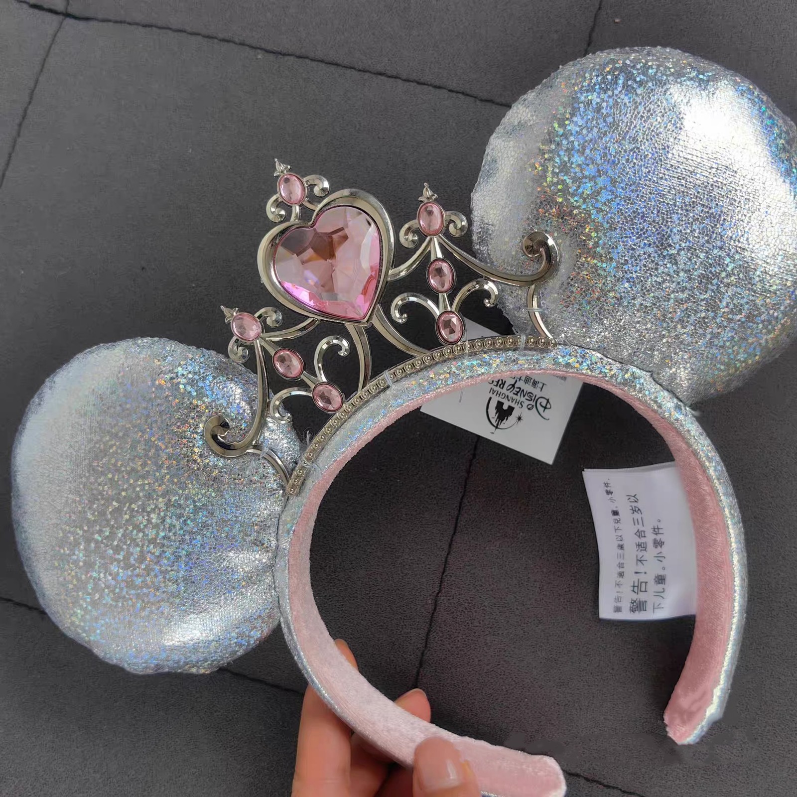 Disney-Park’s Princess Iridescent Tiara Minnie Mouse Ears Headband 2024 US POST