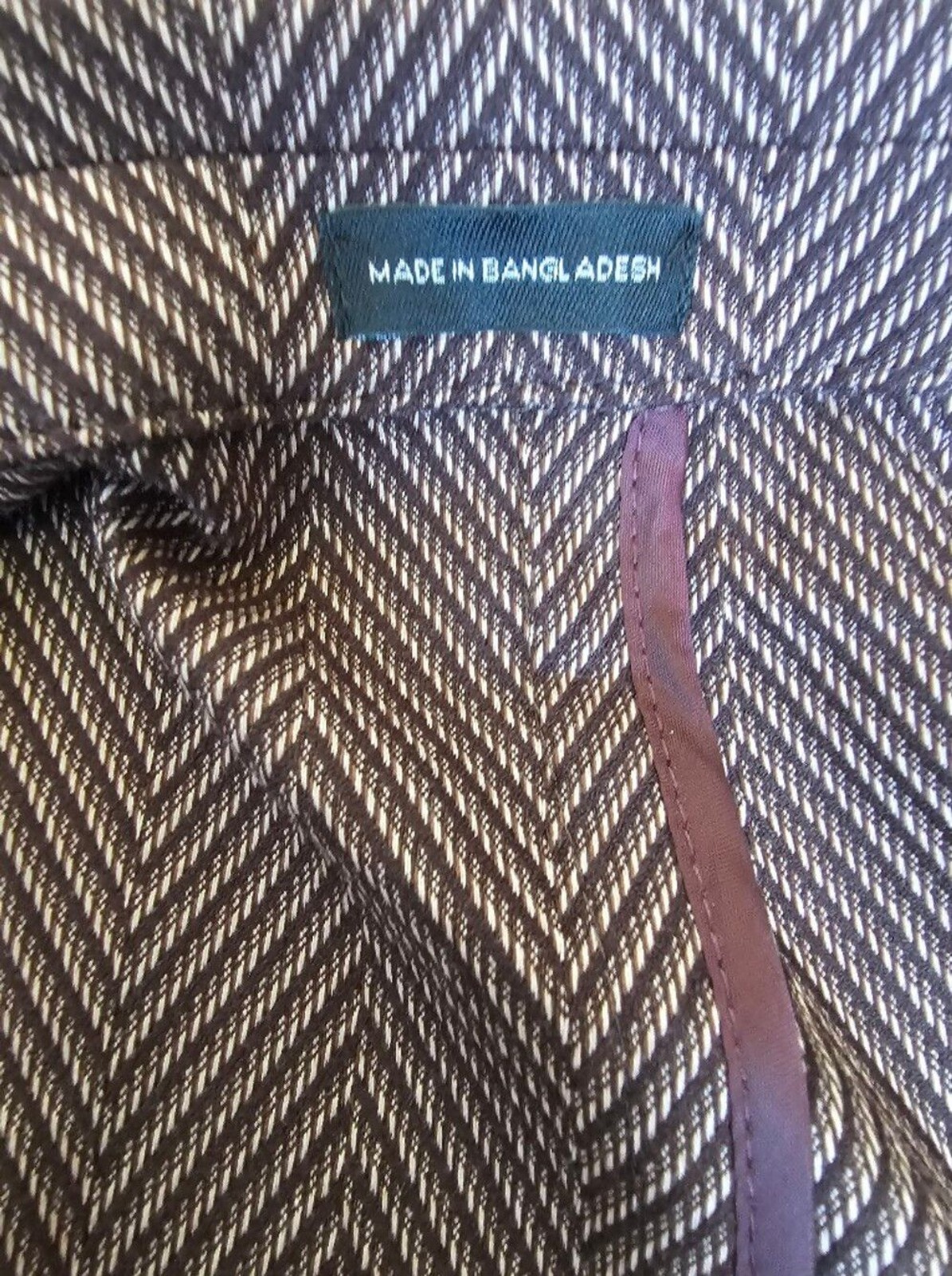JF J.Ferrar Burgundy Herringbone Slim Fit Blazer Blazer Jacket – Size M (38/40S)