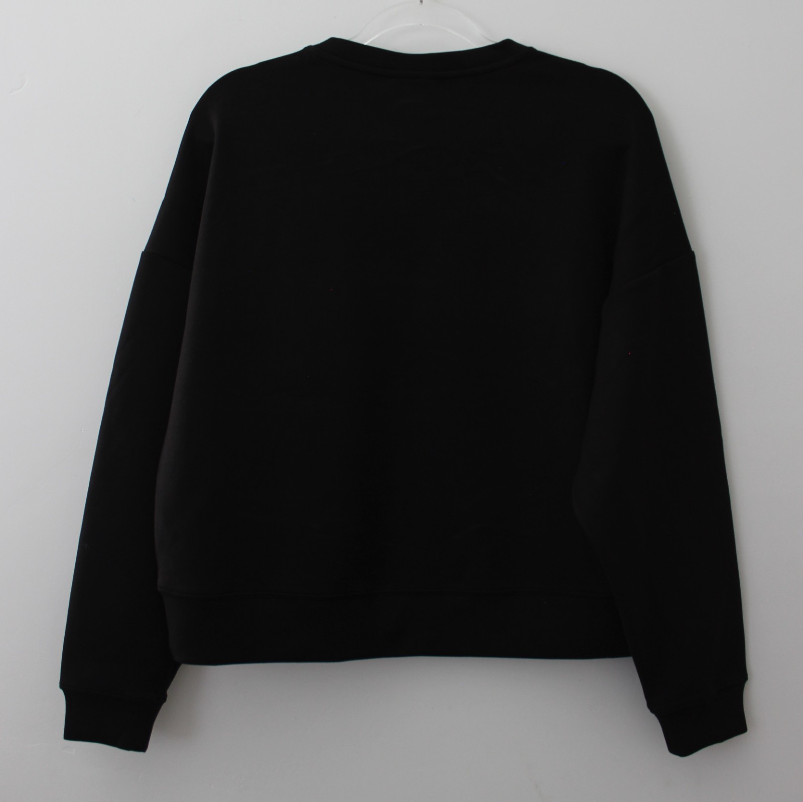 Scoop Womens Scubaknit Cropped Sweatshirt Multisize Black NWT