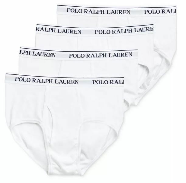 4 RALPH LAUREN POLO COTTON MID RISE BRIEFS SIZES S M L XL BLACK WHITE GRAY NWT