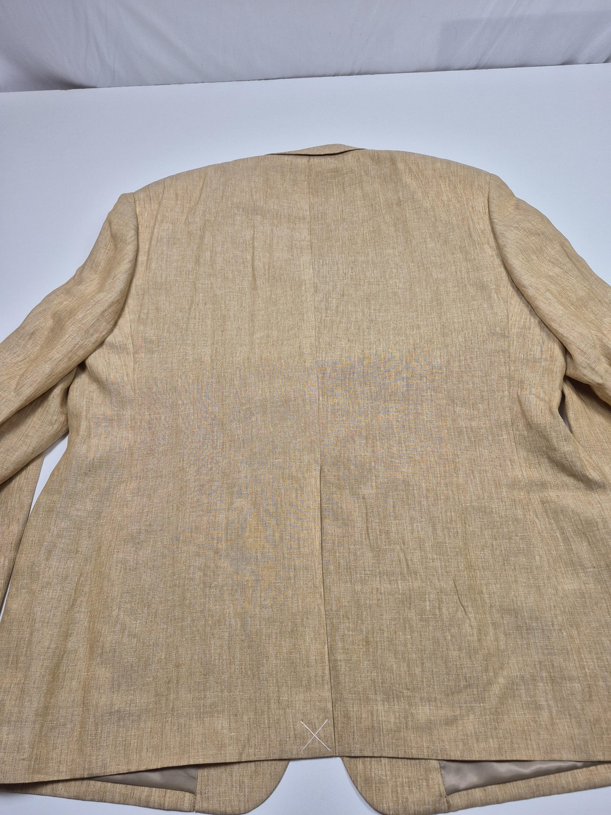 VTG Haspel Suit Men’s 48R Beige 100% Linen 2 Piece 43×36 Manor Pleated NWT