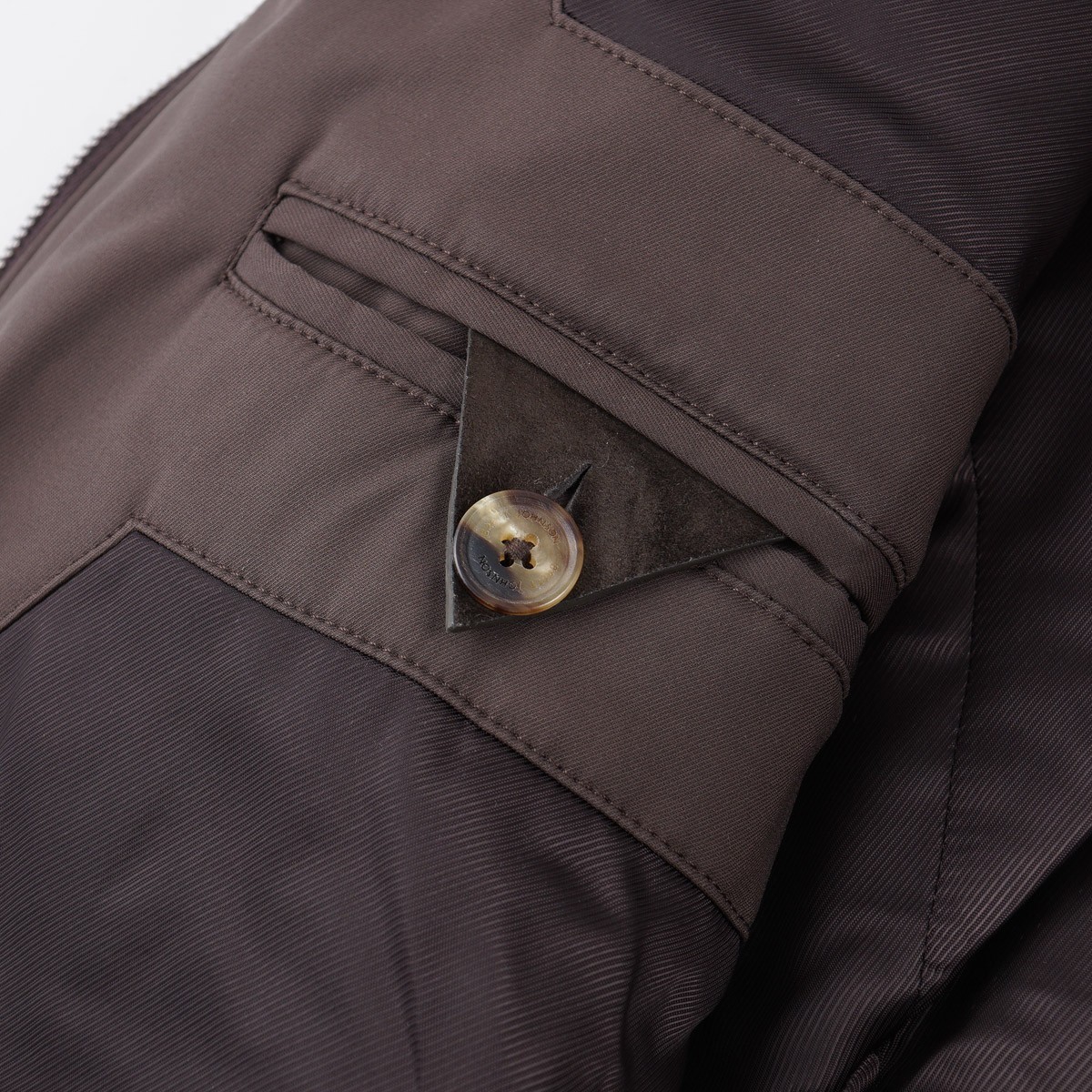 Brett Johnson ‘Lugano’ Brown Padded Silk Safari Field Jacket S (Eu 48) NWT