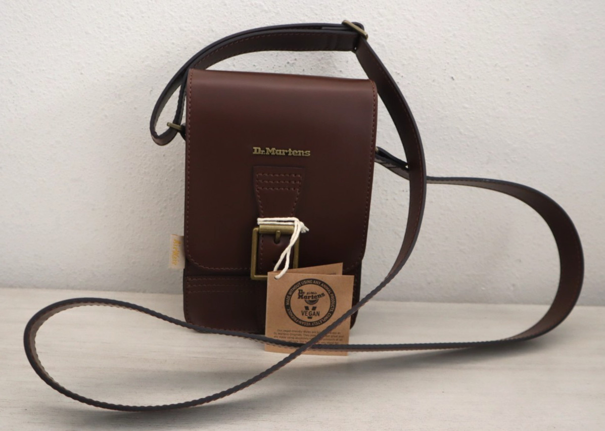 Dr Martens Brown Vegan Leather Reporter Norfolk Flat Shoulder/Crossbody Bag