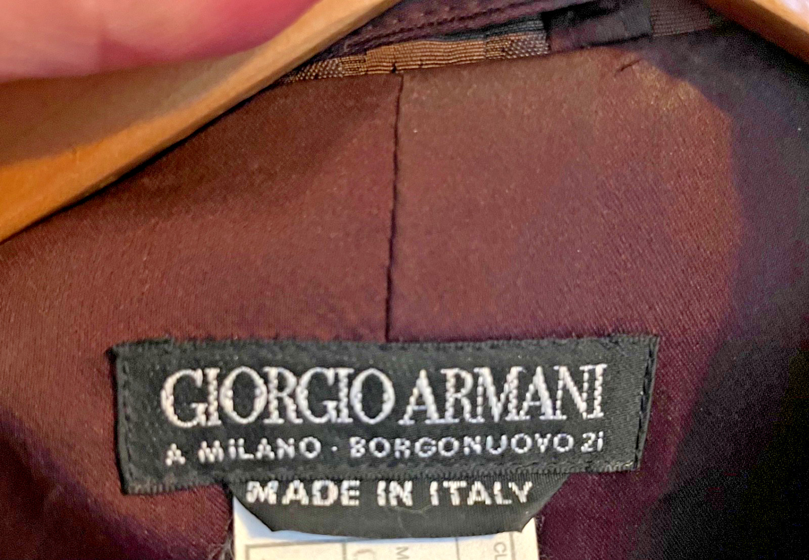 Giorgio Armani Long Coat Women’s 42 Customized with Vintage Mink Made in Italy