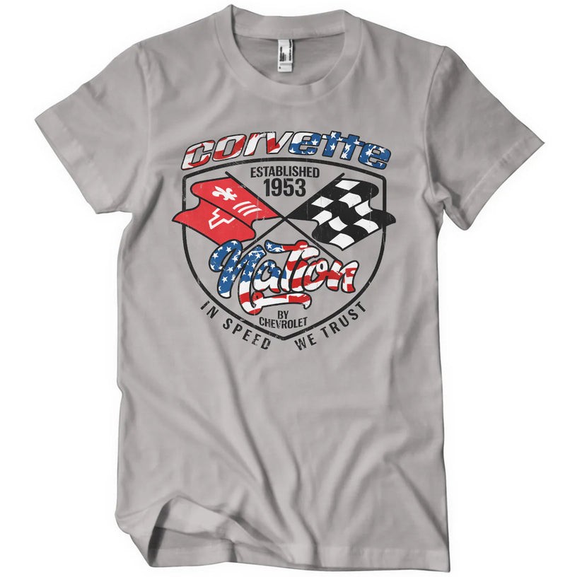 T-Shirt Corvette Nation Established 1953 Muscle Car Graphic Unisex T-Shirt