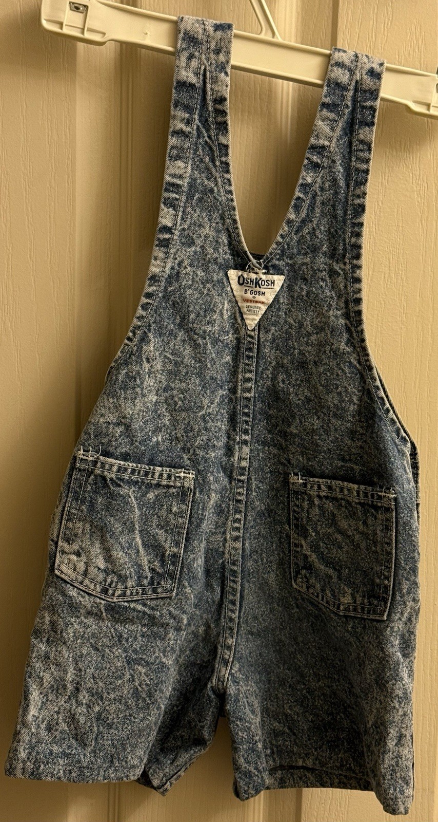 Vintage OshKosh B’gosh Blue Acid Wash Denim Overalls 4T USA EUC
