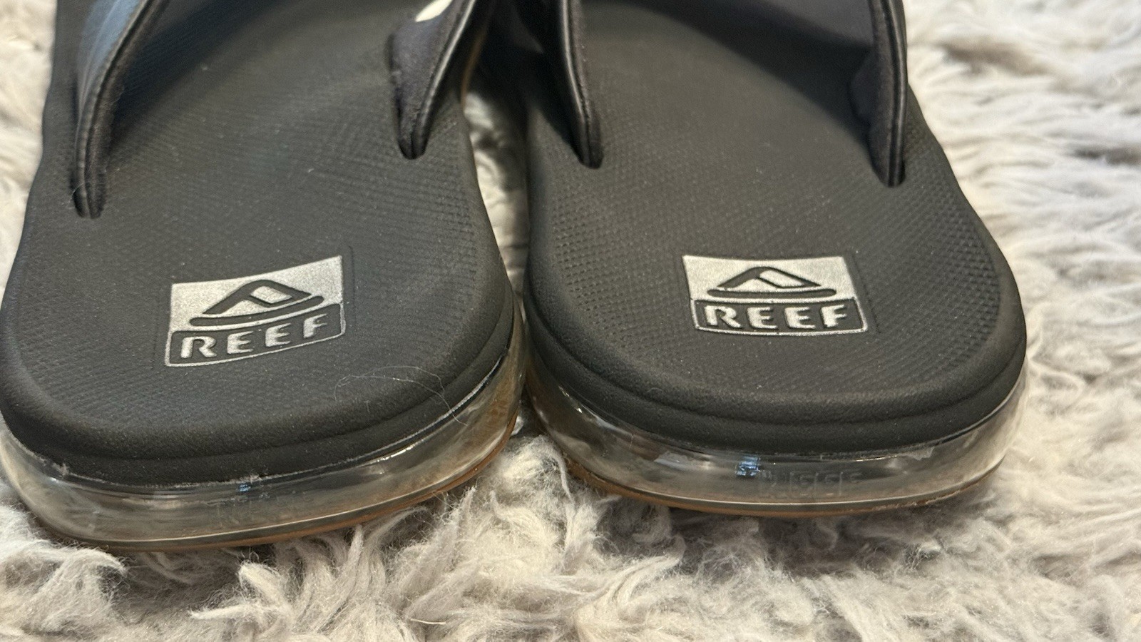 Reef Anchor Men’s Black Flip Flop Sandals Slip On US 11 EU 44