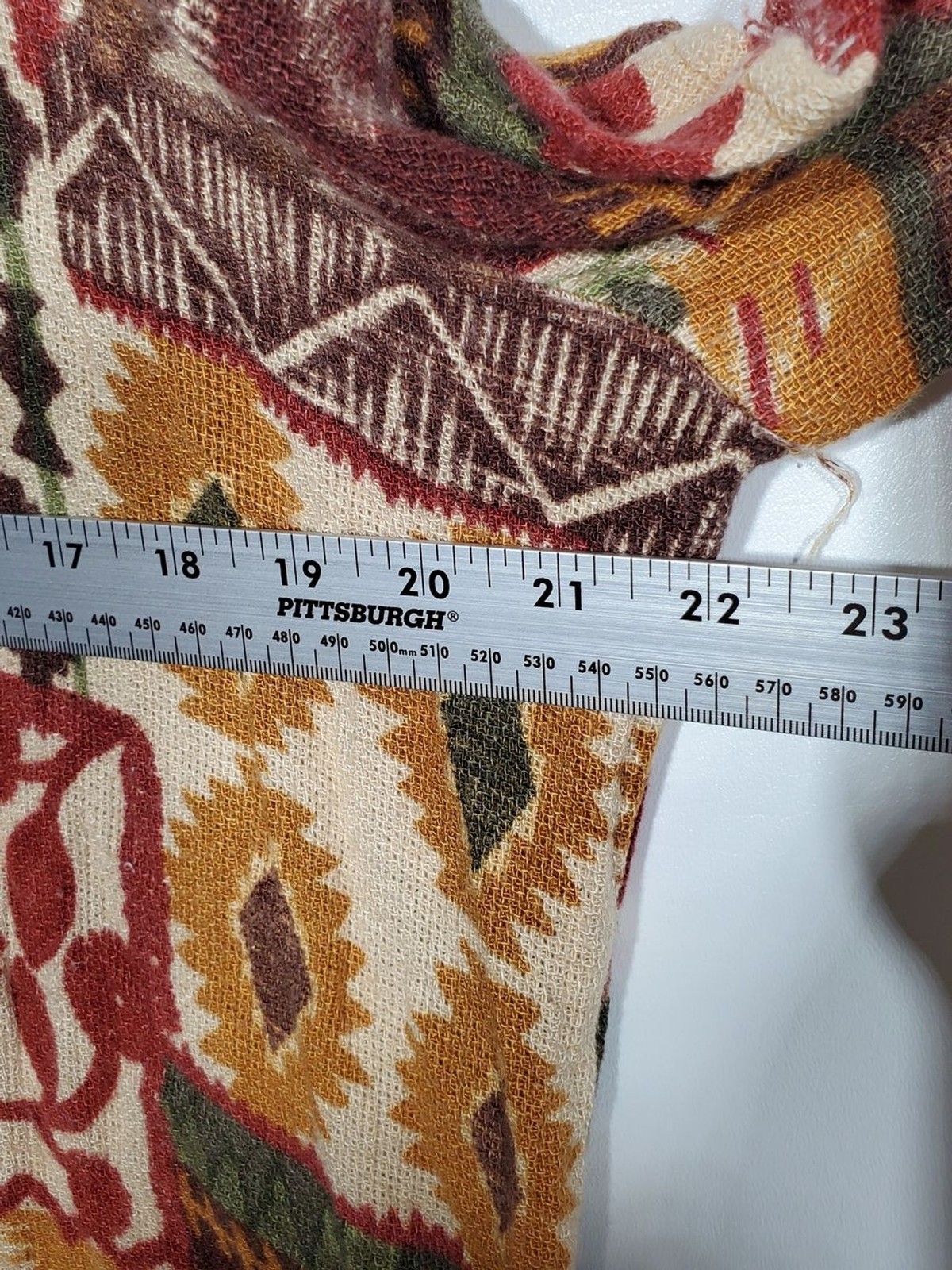 Vintage Resource Patchwork Boho Pattern Short Sleeve Button Up Top L/XL