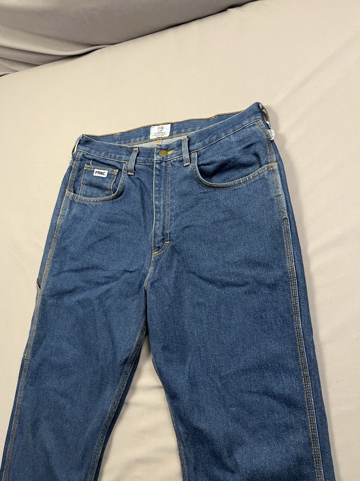 Tyndale FR Jeans Mens 34×31 Blue Denim Carpenter Arc Rated CAT 2 Made USA F290T