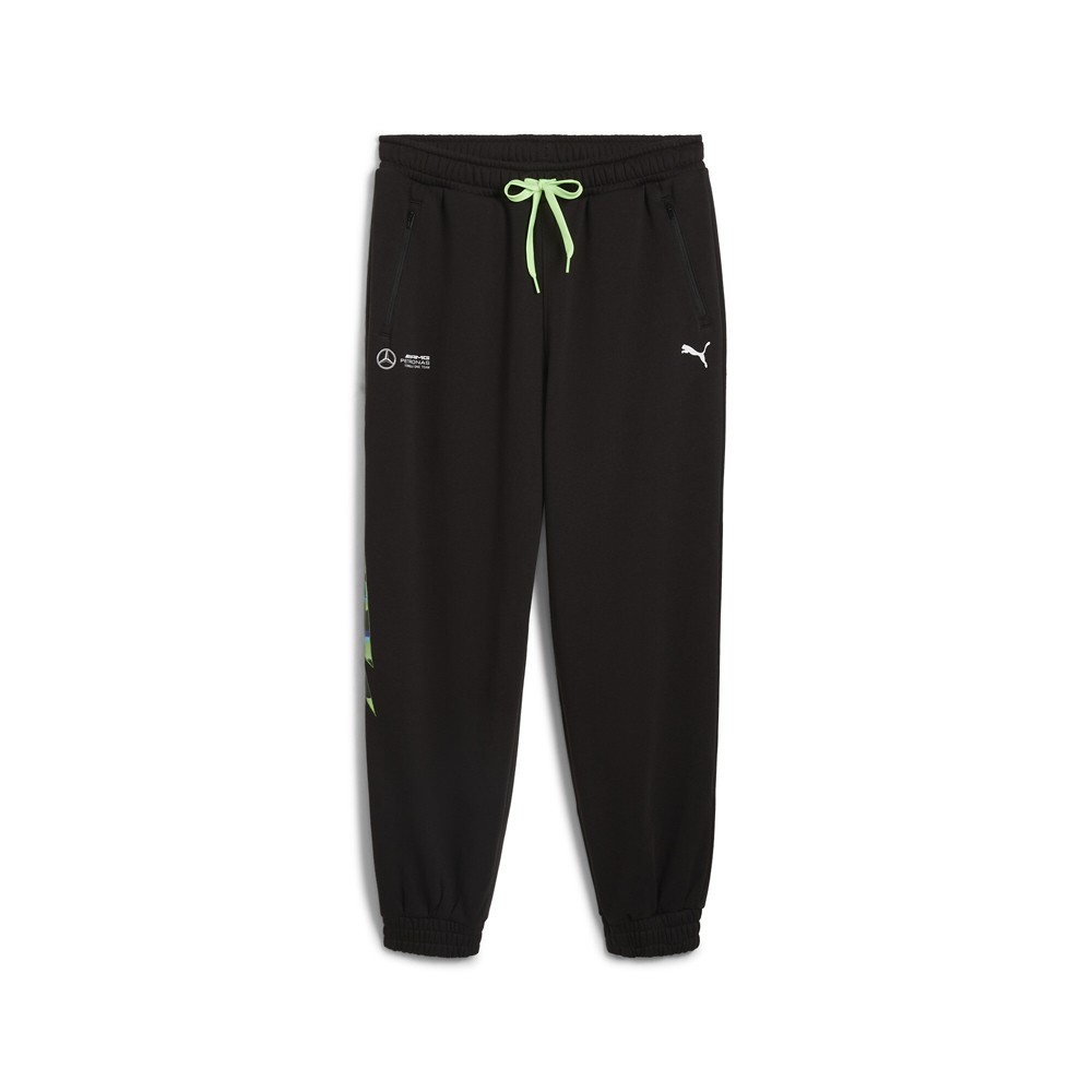 PUMA Mapf1 Neon Energy Drawstring Sweatpants Mens Black Casual Athletic Bottoms