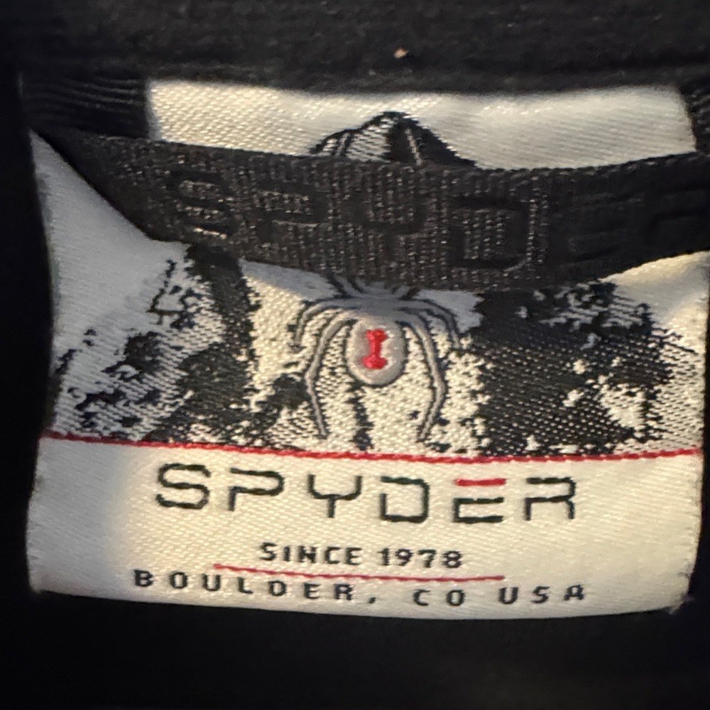 Spyder Charcoal Gray and Black Half‑Zip Performance Pullover