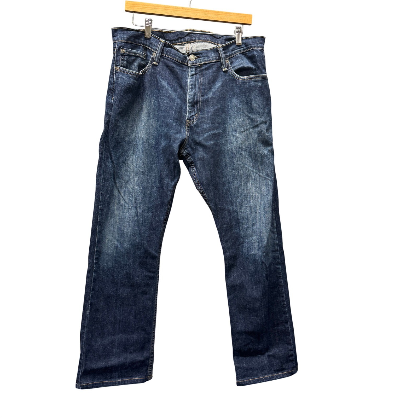 Levi’s 514 Jeans Mens 36×30 (36×29 ACTUAL) Straight Dark Wash Denim Faded Wash