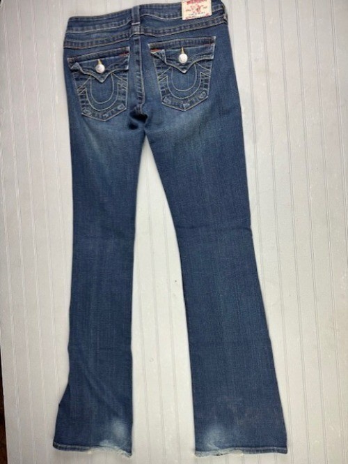 True Religion Size 28 Womens Jeans Becky Bootcut Low Rise Stretch Dark Wash