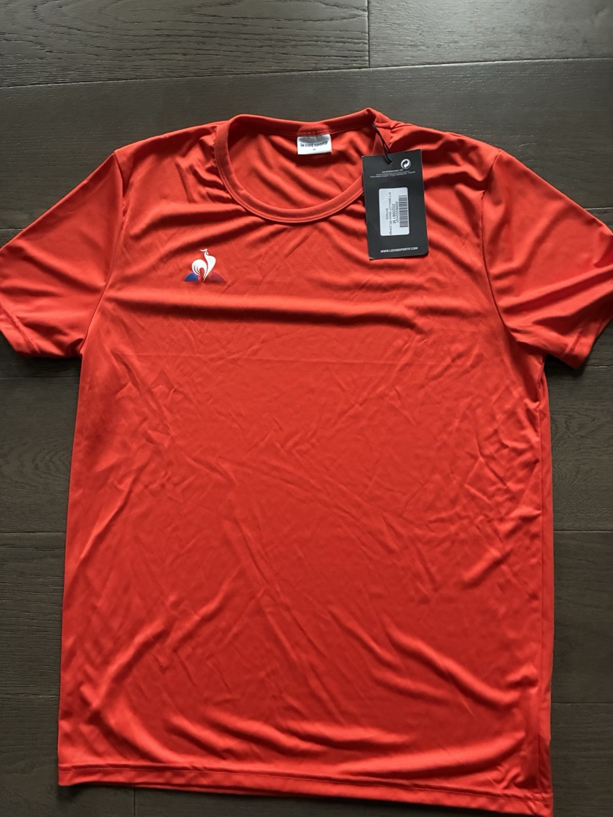 NWT Le coq sportif Shirt Medium Orange Soccer/Padel/Tennis 2026 Roland Garros