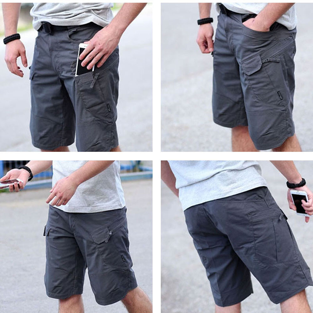 Mens Cargo Shorts Tactical Shorts Outdoor Waterproof Hiking Fishing Track Shorts
